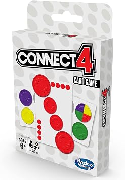 Hasbro Gaming Connect 4 Card Game for Kids, 2-4 Players 4-in-A-Row Game, Fun Summer Activities, Vacation Travel Essentials, Ages 8+
