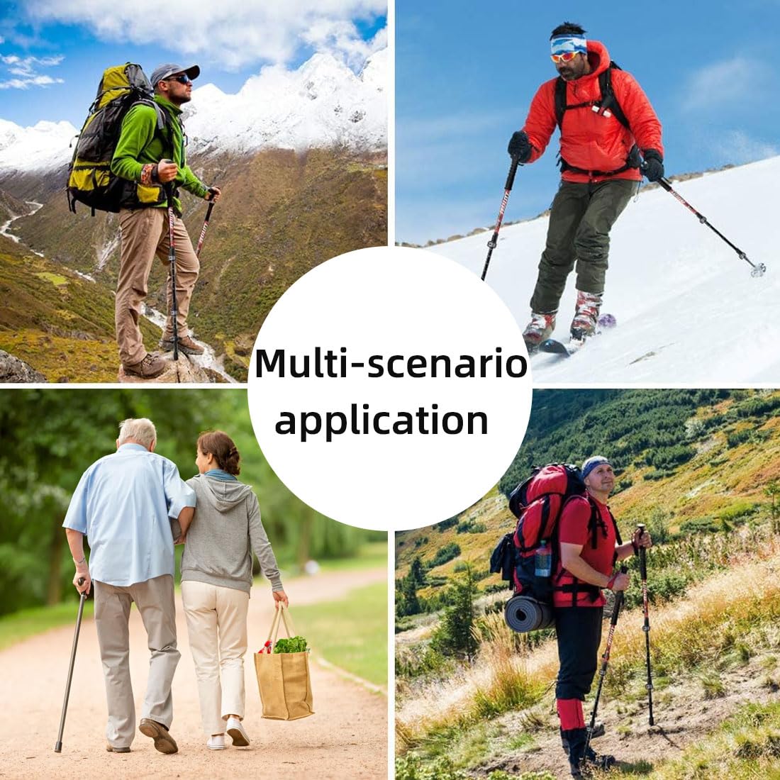 muñequeras para bastones de caminar - Paquete de 4 correa de bastón negro, accesorios para caminar, correa de muñeca