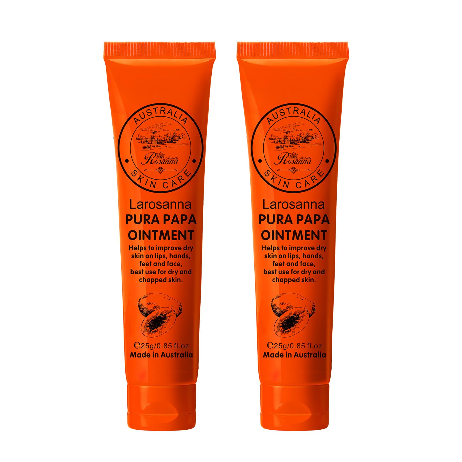2 Pack Papaw Ointment, 25g Each Papaya Cream with Lip Applicator Imported Directly From Australia
