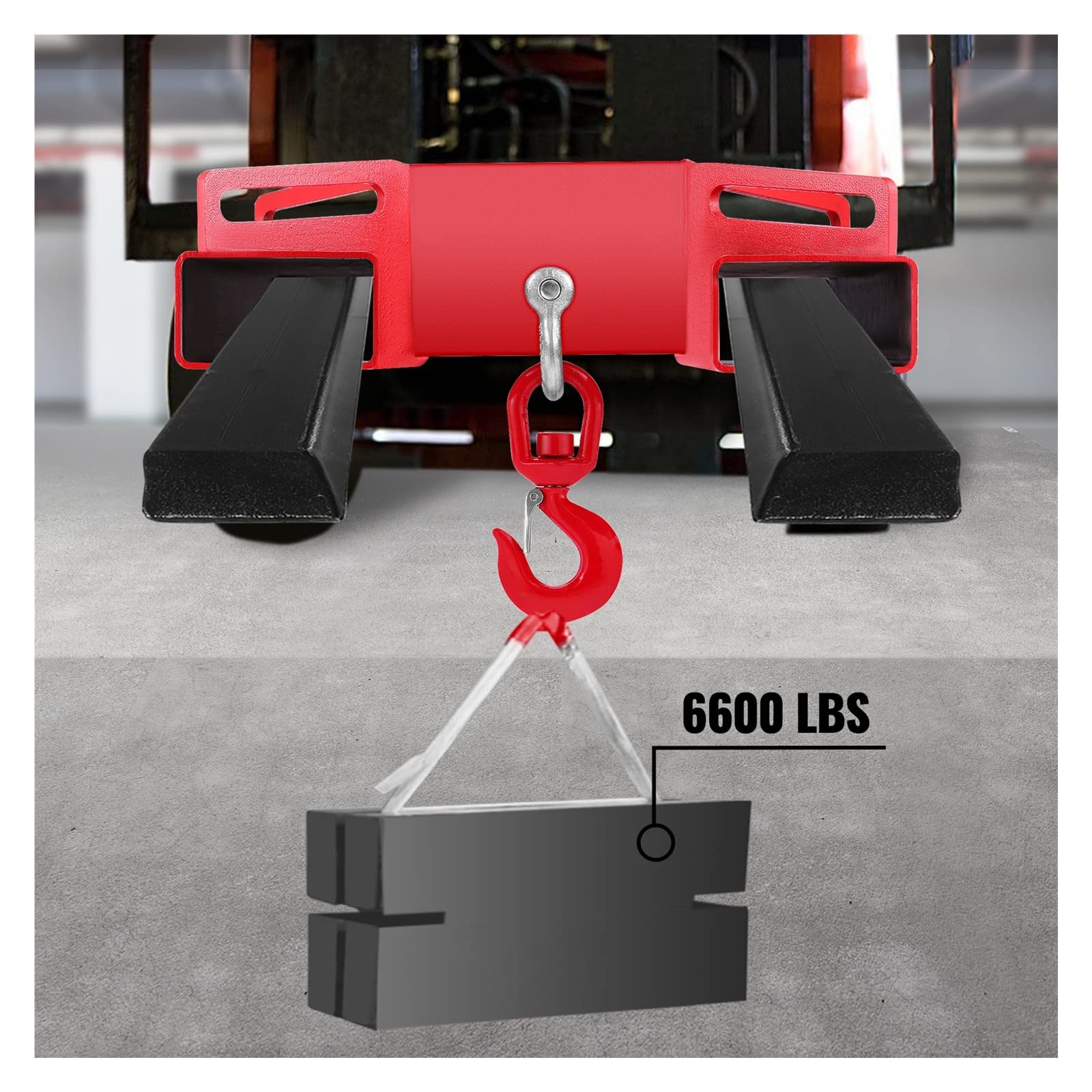 Collegamento 6600lbs della gru mobile del gancio della parte girevole del carrello elevatore installazione senza sforzo di capacità da 3 tonnellate resistente