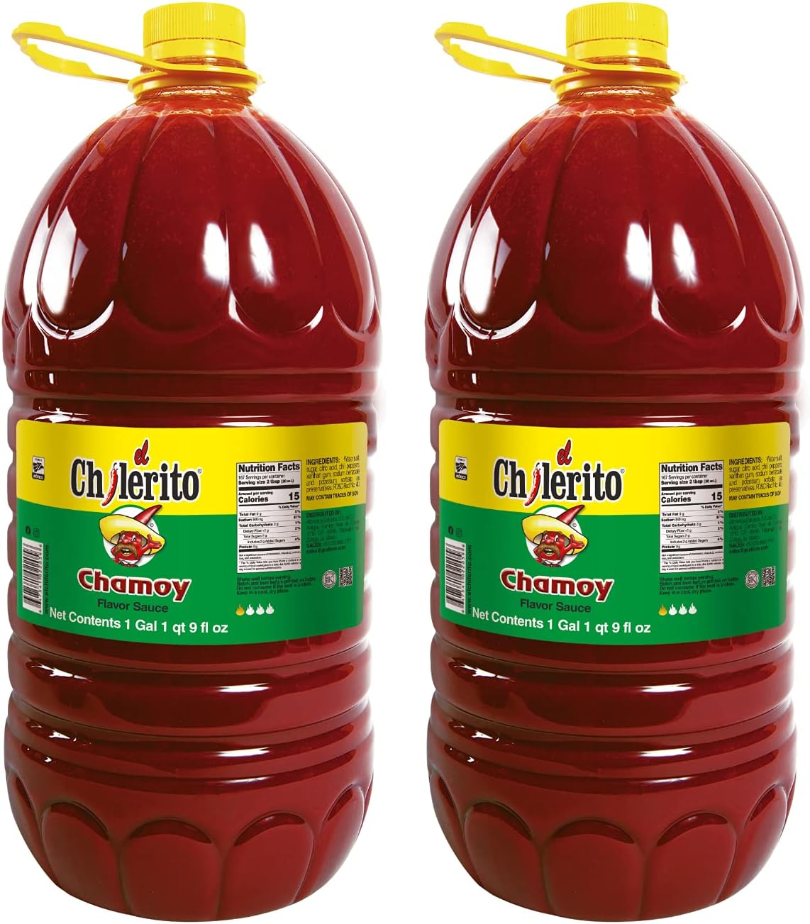 2 Pack EL CHILERITO Sauce Flavor Chamoy 5L/ 166.5 Fl. Oz - Mexican Foods - Excellent For Garnishing Fruits And Snacks - Mexican Flavor - To Share With Friends And Family - Kosher - Natural Ingredients - Chili - Chamoy