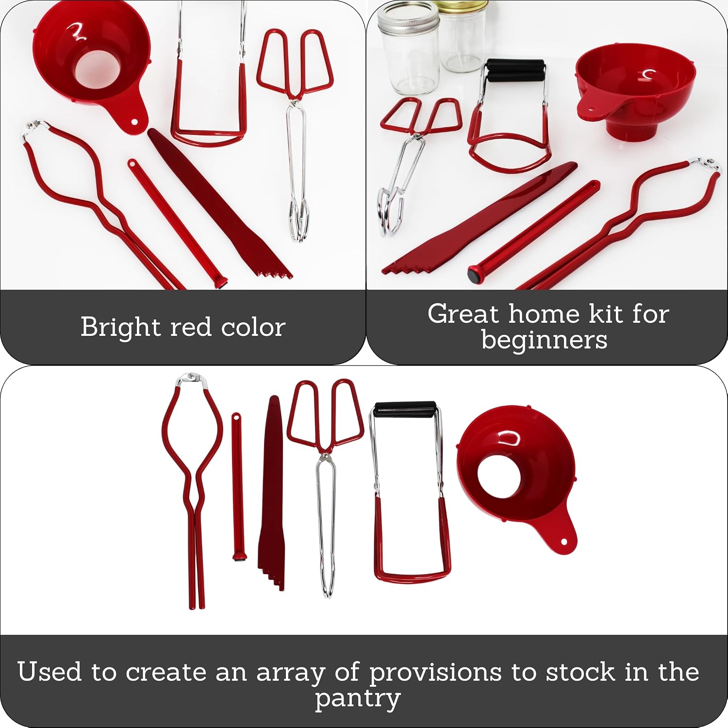 MIRRO 6pc Canning Tool Set, Red