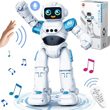VATOS Robot Toys for Kids - Smart Talking Voice Remote Control Robot, Gesture Sensing Programmable Emo Robots Toy for Age 3 4 5 6 7 8 Year Old Boys Girls Birthday Gift Present