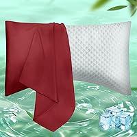 Vista 20 de Fundas de Almohada Tamaño Estándar Paquete de 2, Fundas de Almohada de Viscosa Refrescante con Cierre de Sobre, Fundas de Almohada Frescas