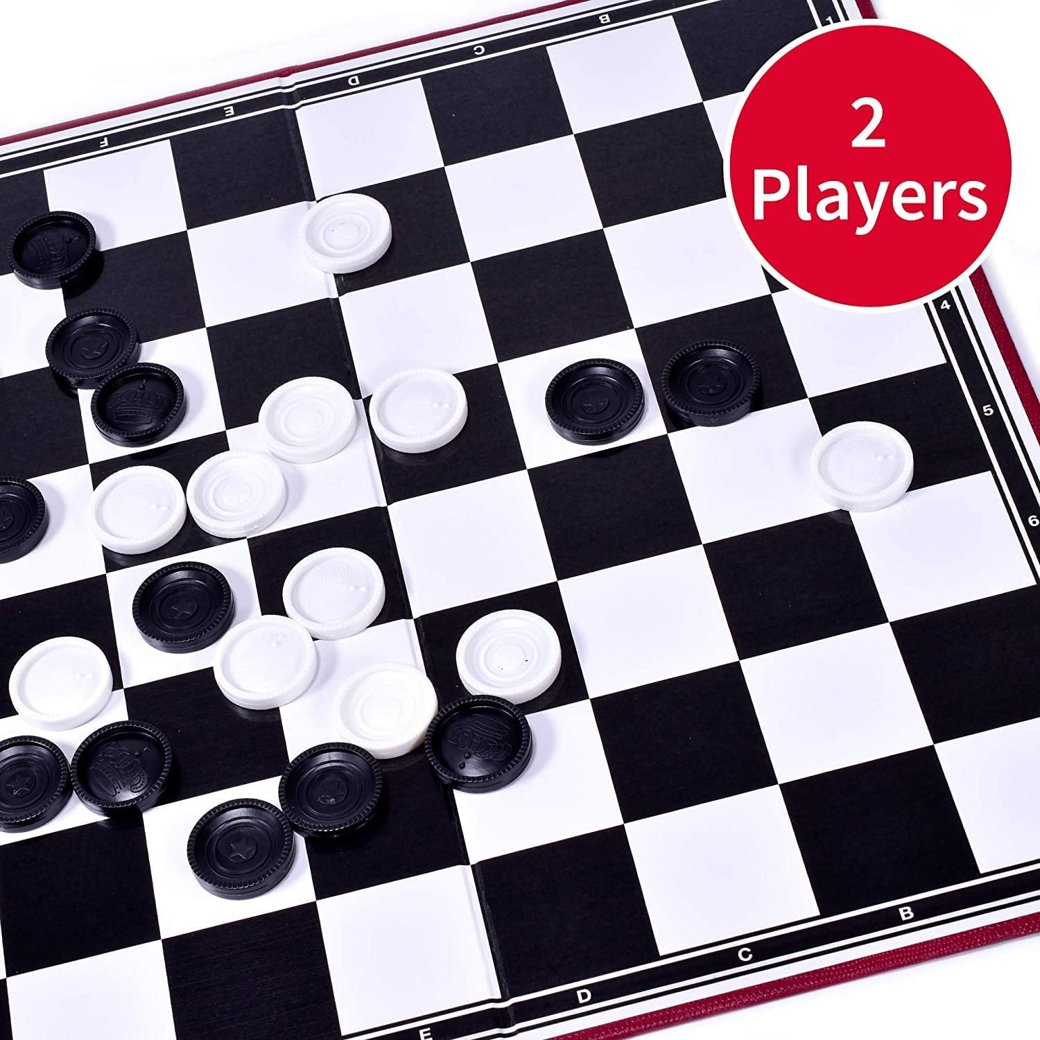 DIVCHI Draughts Board Game, White - Image 4