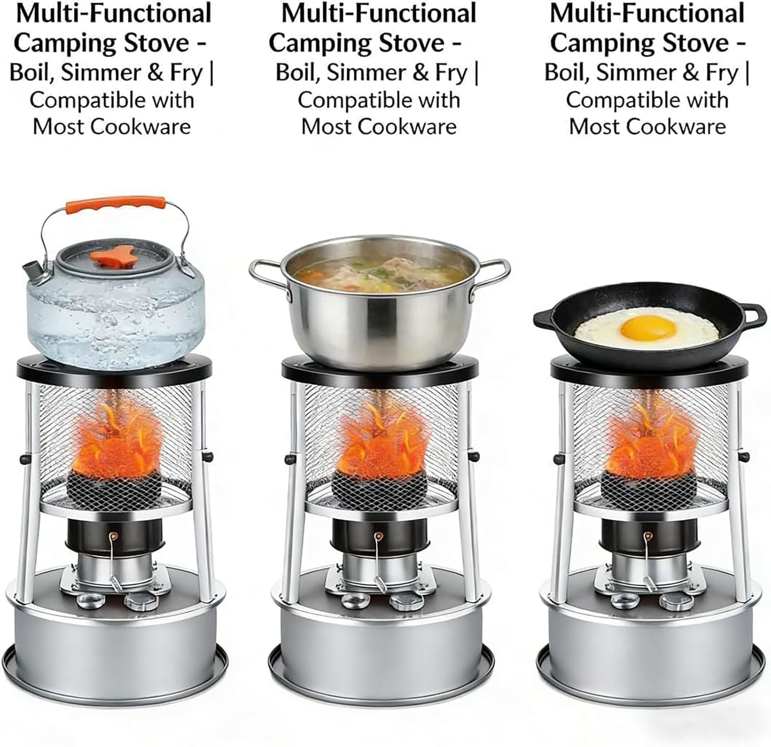 Kerosene Heaters for Indoor Use, 2-in-1 Portable Kerosene Heater & Stove,18–21h Runtime for Camping, Garage, Emergency. (Red)