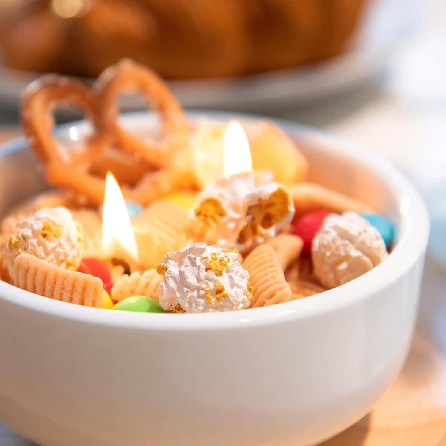 L&M gifts Realistic Mix Snacks Bowl Scented Vegetable Candle