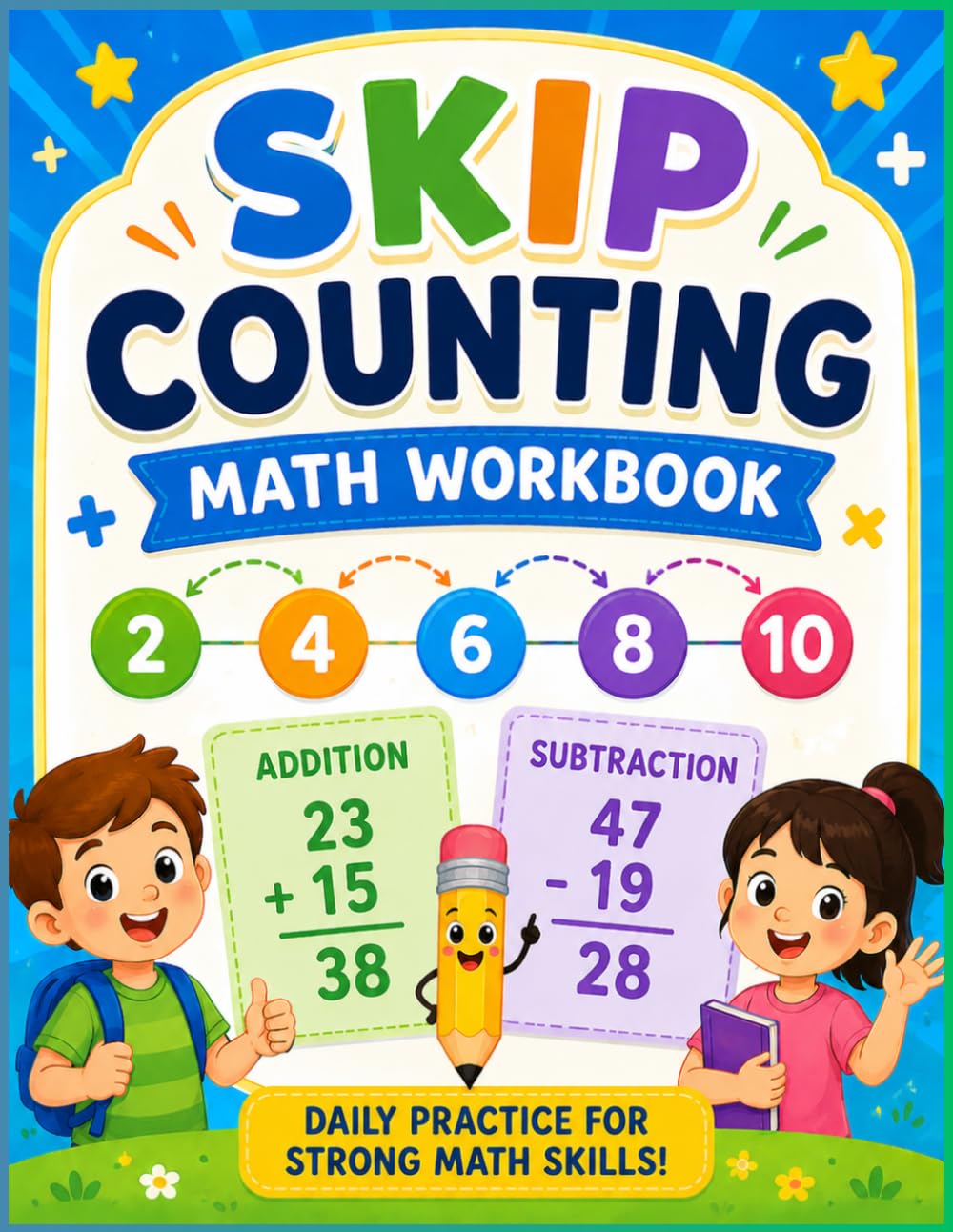 Skip Counting Addition & Subtraction Daily Practice Workbook for Kids: Fun & Engaging Math Activity Workbook For Kids With Dyscalculia