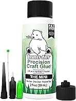 Bearly Art Precision Craft Glue - The Mini - 2fl oz with Tip Kit - Acid Free Archival - Strong Hold Adhesive - Ideal for Fine Paper Crafting Scrapbooking and Card Making - Made in USA