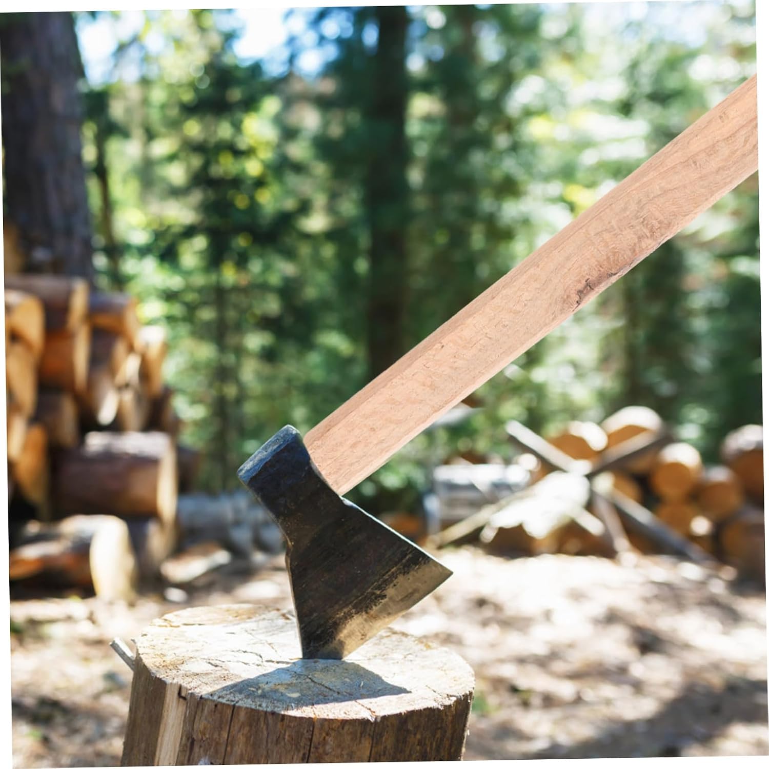 2pcs Wooden Hatchet Handle Replacement Broad Axe Handle Installation Supplies for Camping