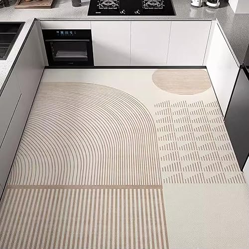 Miniatura 10 de Tapete de cocina, antideslizante, tapete de escritorio cómodo de pie, impermeable, antideslizante, alfombras de cocina absorbentes para cocina,