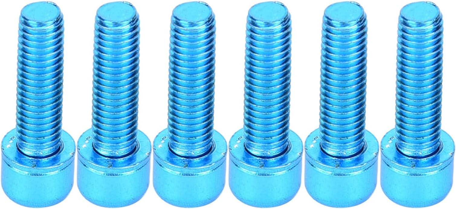 Life 6Pcs M5x25mm Water Bottle Cages Screw Bolt Alloy Bike Bottle Bracket Storage Rack Bolt Accessory