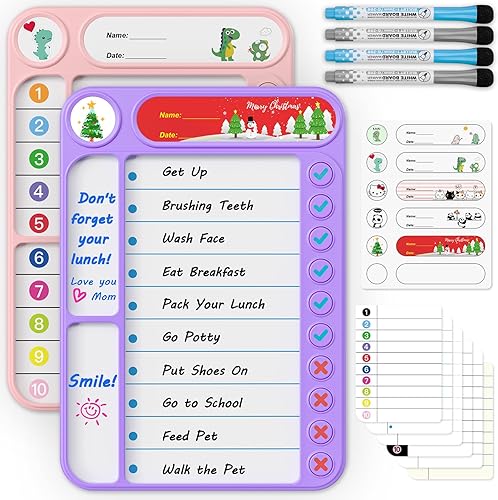 Miniatura 10 de Calendario magnético acrílico para nevera, notas semanales mensuales y verticales de borrado en seco, juego de pizarras para refrigerador, vidrio,