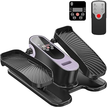 Under Desk Elliptical Machine for Senior Mini Elliptical Leg Exerciser with Remote Quiet Portable Electric Seated Foot Pedal Exerciser for Home Office