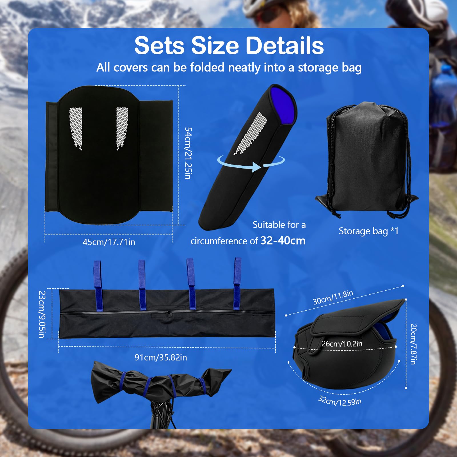 Juego de 3 fundas protectoras para bicicleta eléctrica, para transporte, batería, motor y manillar, impermeable, protege la electrónica de la lluvia, la suciedad y las salpicaduras, ajuste universal