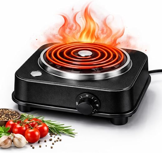 DRUMSTONE ( 2026 Brings 15 Years Warranty ) 2000W Electric Hot Plate | Heavy Duty Iron Stove | Fast Heating Single Burner...