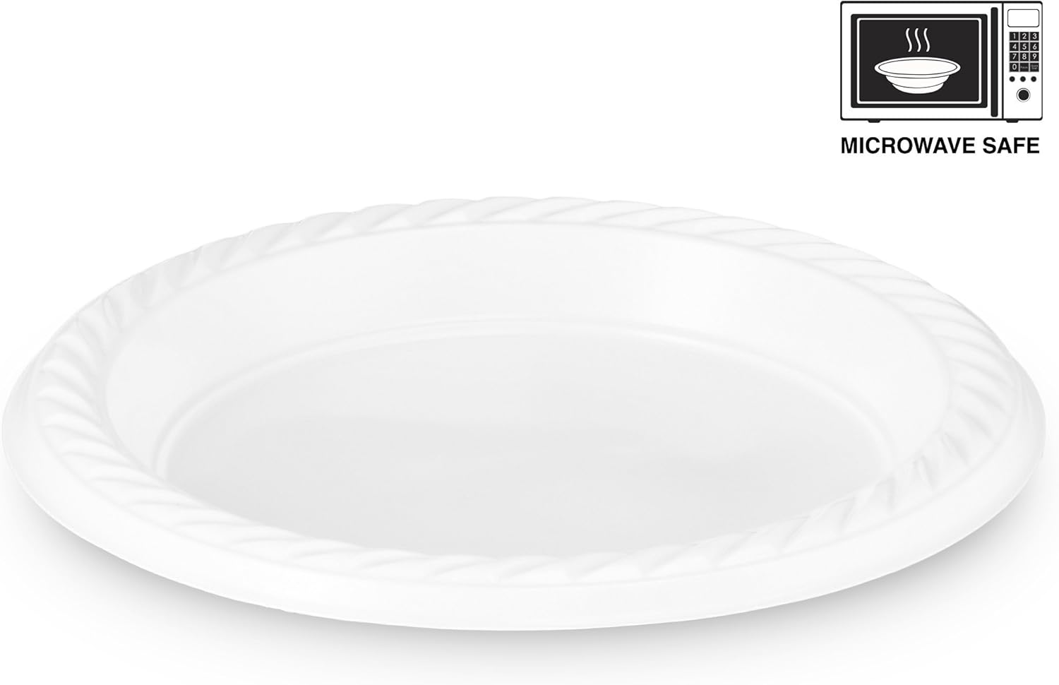 [400 Count] Plasti Plus Disposable Plastic White 6 Inch Dessert Plates, Great For Weddings, Home, Office, School, Party, Picnics, Restaurant, Take-out Fast Food, Outdoor Events, Or Every Day Use,