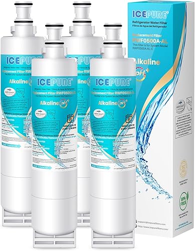 ICEPURE Filtro de agua alcalino para refrigerador 4396508 para EDR5RXD1, EveryDrop Filter 5, Whirlpool 4396510, 4392857, 4396547, 9085, NL300,