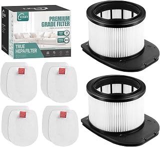 IZ862H Replacement Filter for Shark IZ862H Stratos Cordless Vacuum, 2 Pack HEPA Filters, 4 Pack Foam & Flet, 1 Cleaning Brush