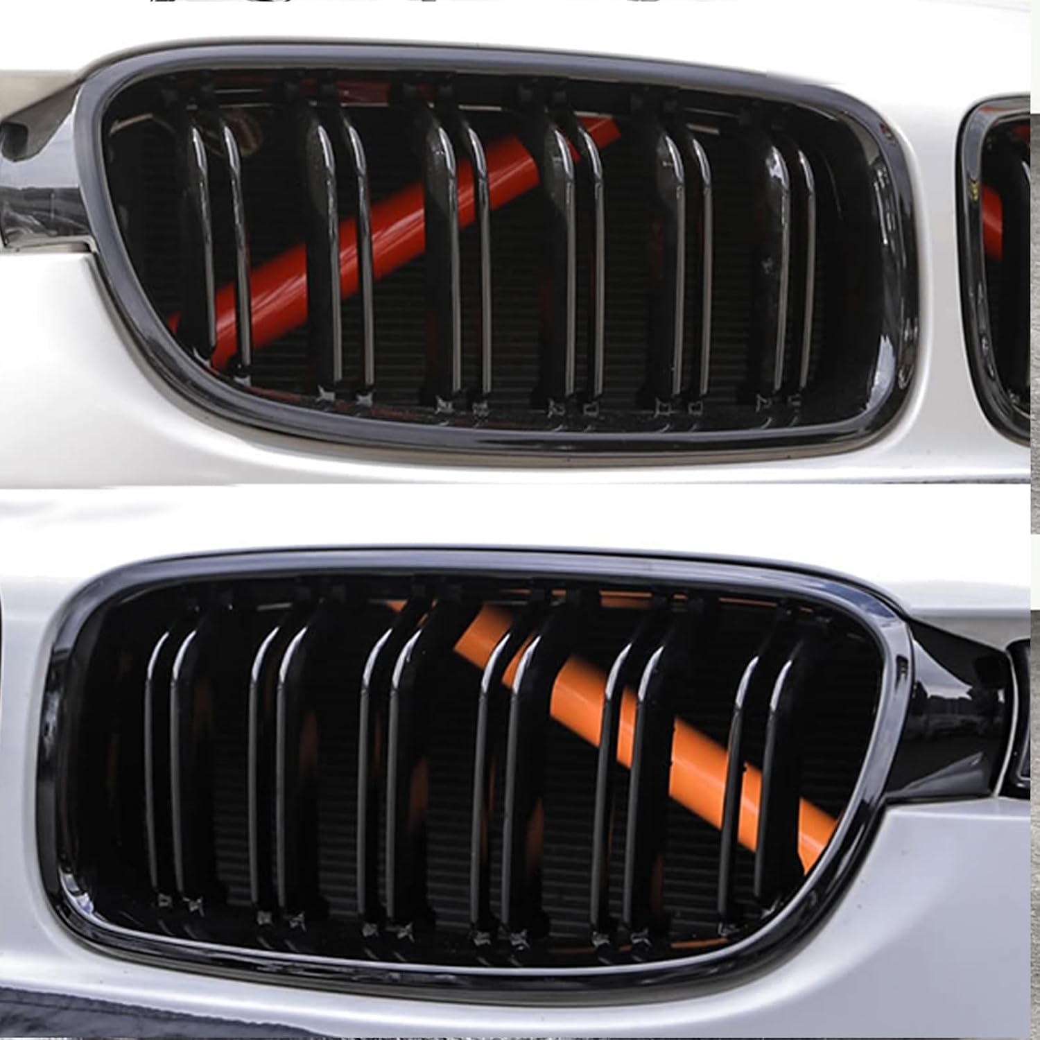 ontto V-Brace Wrap Covers Fit for BMW,Grille Insert Stripes Trim for G20 G28 G21 Grill Stripes Front Grill Insert Trims Stripes Decoration,2 PCS Red