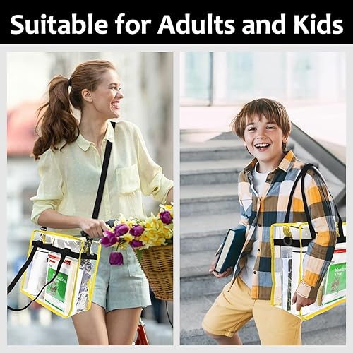 Miniatura 7 de emissary Bolsa transparente aprobada por el estadio Bolsa de asas transparente para mujeres, bolsas de plástico transparente con asas, bolsa de asas