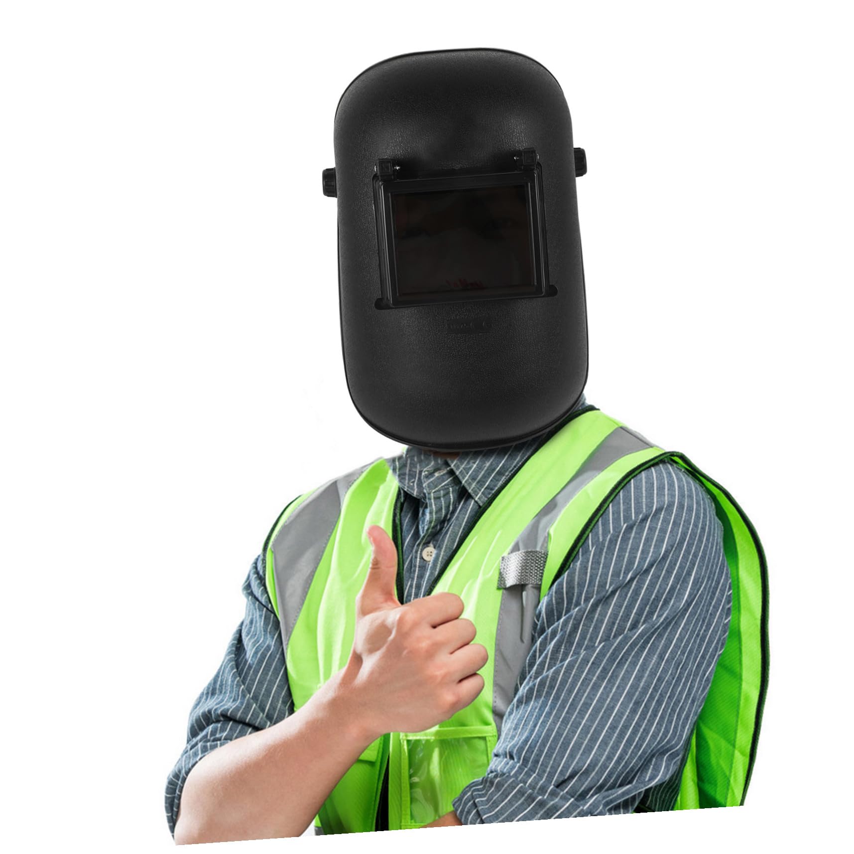 Capucha de Soldadura de Plástico Ligera y Cómoda Pantalla Ajustable para Protección Ocular en Trabajos de Soldadura
