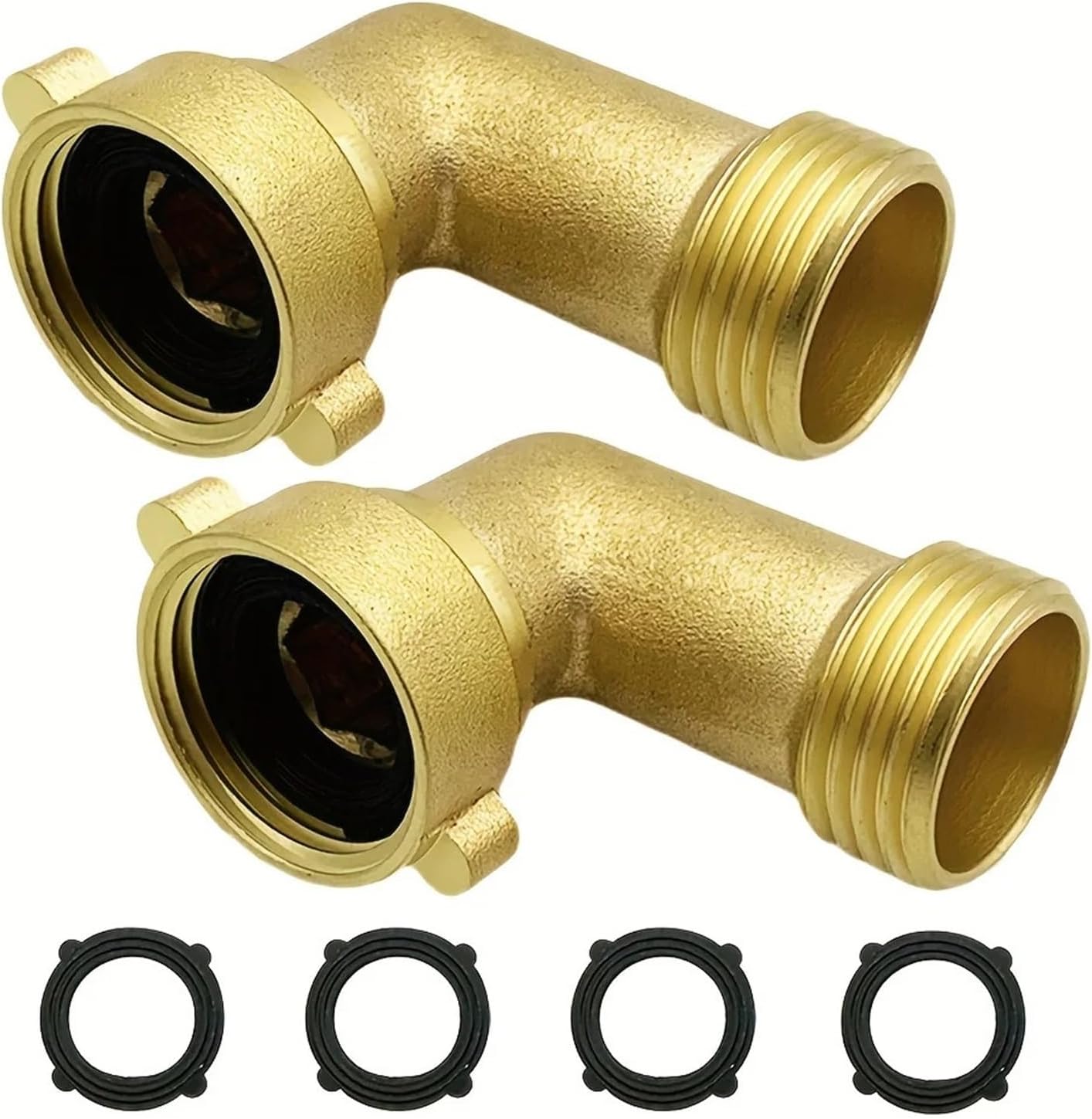 1pc/2pcs, Garden Hose Elbow Connector Sol*/id Brass, GHT3/4, No-Leak Classic 90 Degree Elbow Joint, Gardening & Lawn & Car(1PCS)