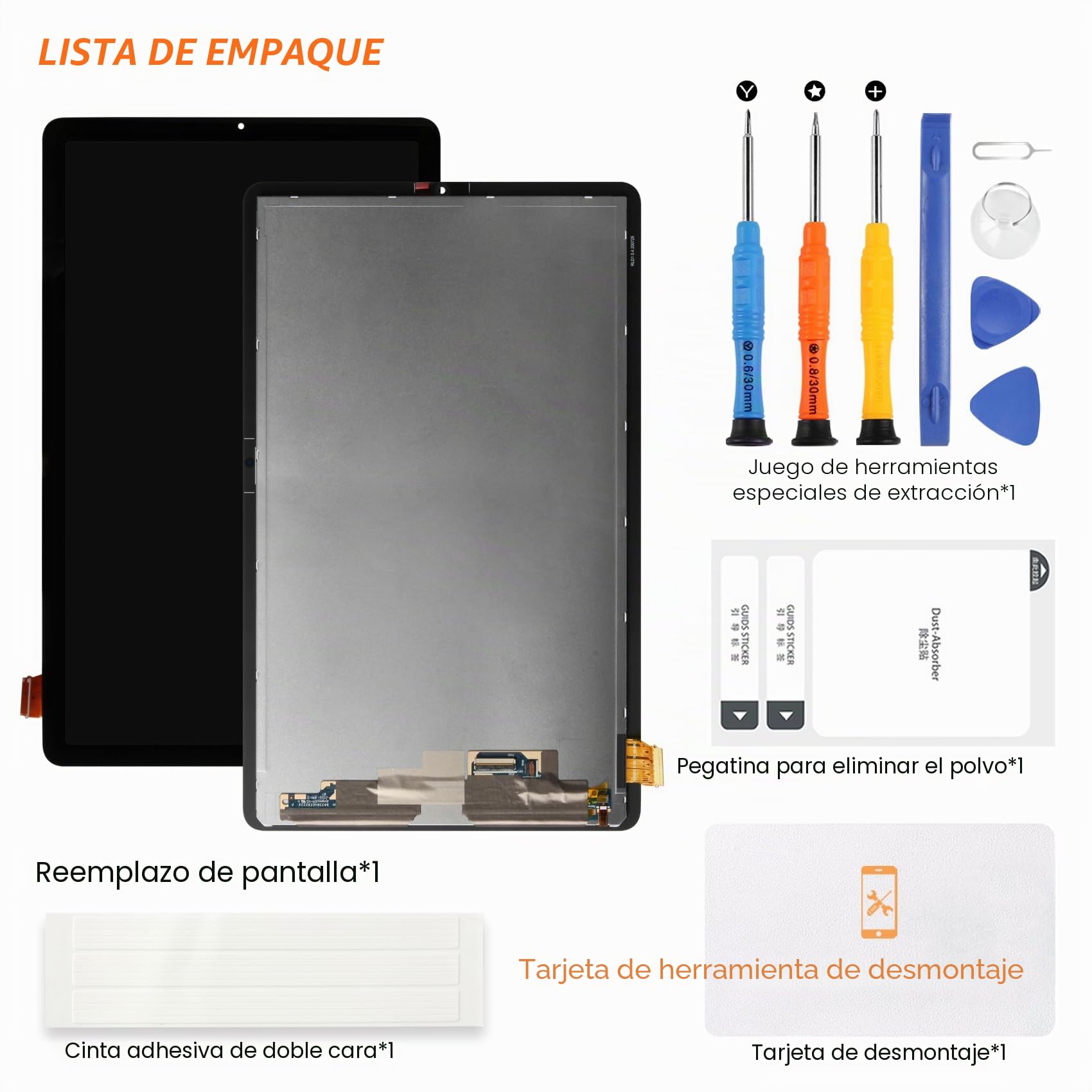 Pantalla LCD para Samsung Tab S6 Lite LCD Display para Samsung Galaxy Tab S6 Lite SM-P610 SM-P615 10.4" Pantalla de Reemplazo Pantalla Táctil Digitalizador Asamblea con Reparación Kit, Negro