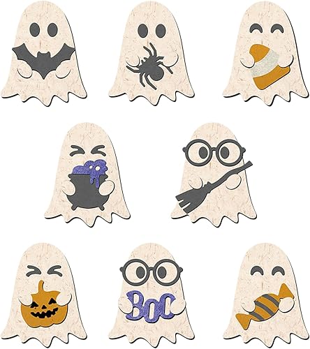 Miniatura 3 de Plantillas troqueladas de metal con diseño de araña, fantasma, calabaza y calavera de Feliz Halloween, plantillas de troqueles para hacer