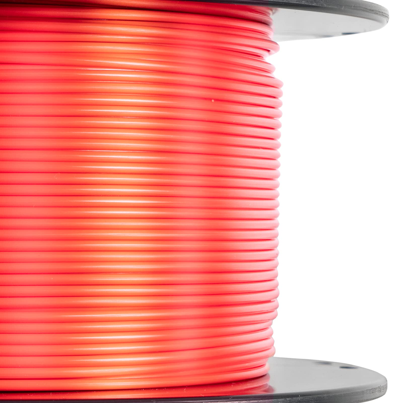 HATCHBOX Filamento para impresora 3D PLA con acabado metálico, precisión dimensional +/- 0,03 mm, carrete de 1 kg, 1,75 mm, rojo