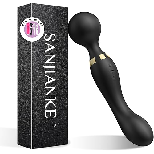 Sex Toys Vibrador - Double Ended Dildo Vibrator for Women,20 Patterns & 8 Speeds for Clitoral and G-spot Stimulation, Waterproof Rose Adult Sex Toys for Women and Couples(Black)