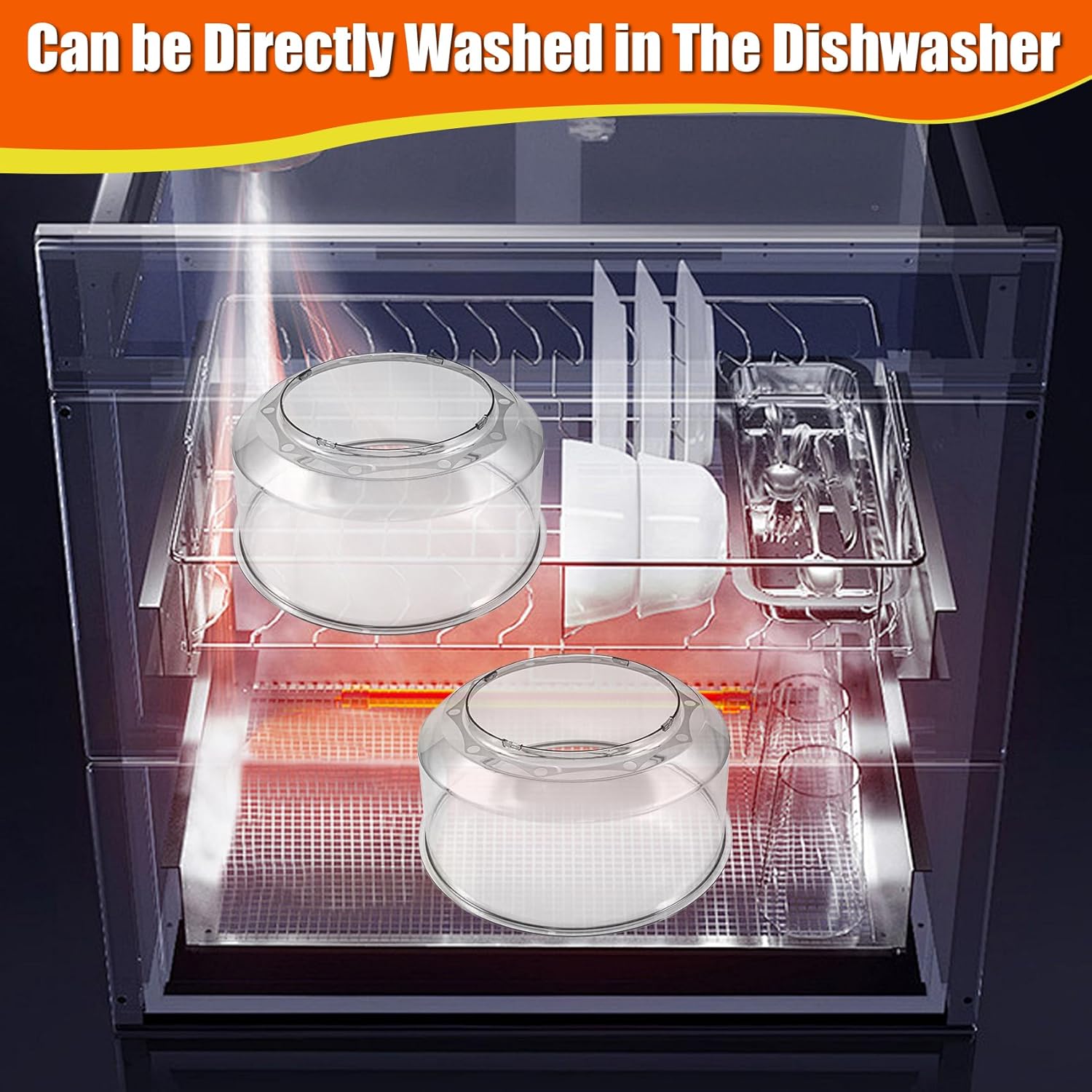 Clear Power Dome Replacement for Nuwave Oven Pro Plus, Impact and Heat Resistant Transparent Plastic Hood Cover, Easy to Clean Oven Dome Replacement Part
