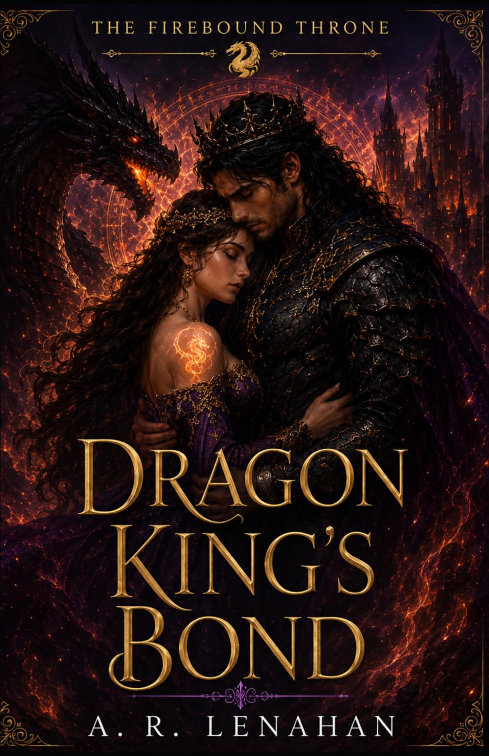 Dragon King's Bond: A Fated Mate Dragon Romantasy: 2 (The Firebound Throne)