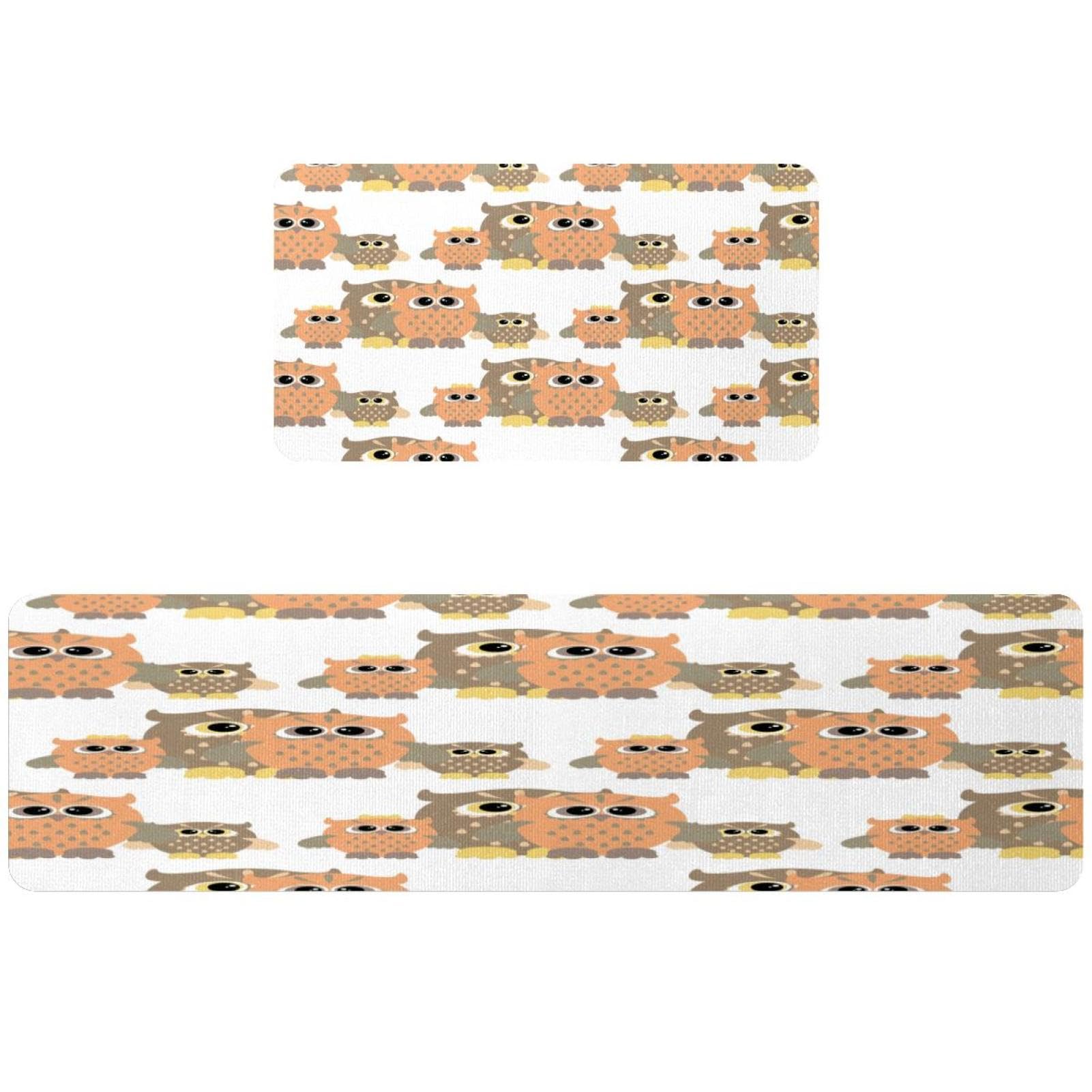 Tapete de cocina para pasillo y cuarto de lavado VAPOKF alfombras con diseño de búhos