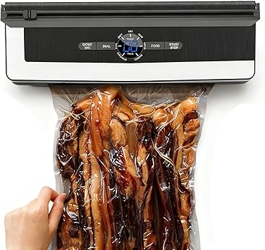 Compact Vacuum Sealer - Portable Food Sealer with Built - in Cutter, One - Button Seal, Vacuum Sealer for Dry/Powdery/Soft/Wet Ingredients, Ideal for Home & RV Use
