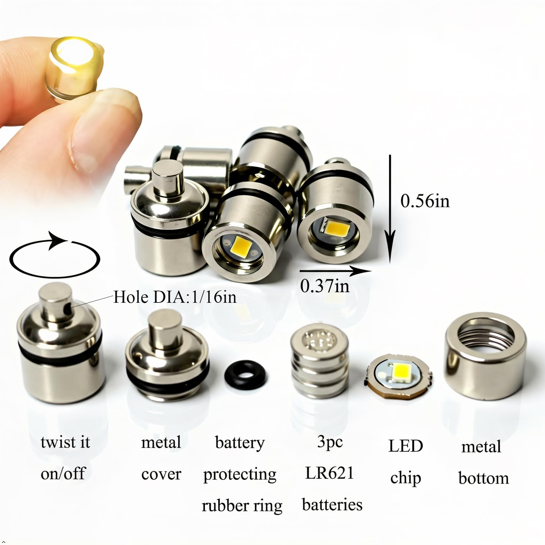 Lot de 50 mini puces LED pour travaux manuels, maisons de poupées, miniatures, alimentées par piles, blanc chaud, utilisation en intérieur