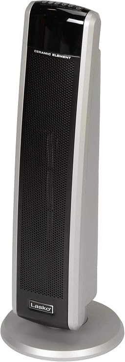 Lasko 29 Ceramic Tower Space Heater with Remote Control - Black - 5586
