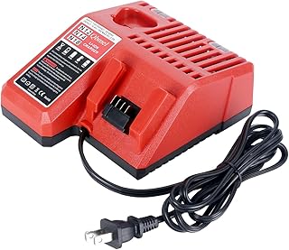 M12 & M18 Multi Voltage Lithium Ion Battery Charger for Milwaukee 48-59-1812 18V&12V Fuel Gauge XC Battery