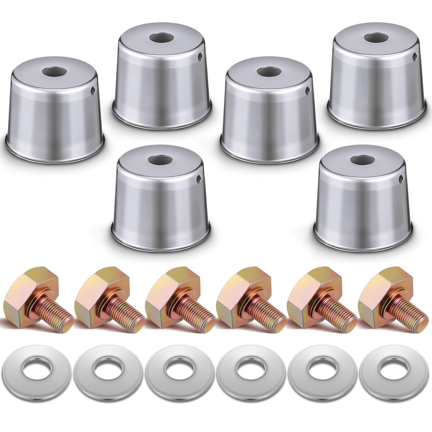 Mower Deck Parts Compatible with Kubota ZD326 ZG222 ZG227, Mower Deck Blade Bolts Washers and Dust Cover Cap Compatible with K5651-34350 K5651-34352 K5651-34372 K5647-34312(2 Sets)