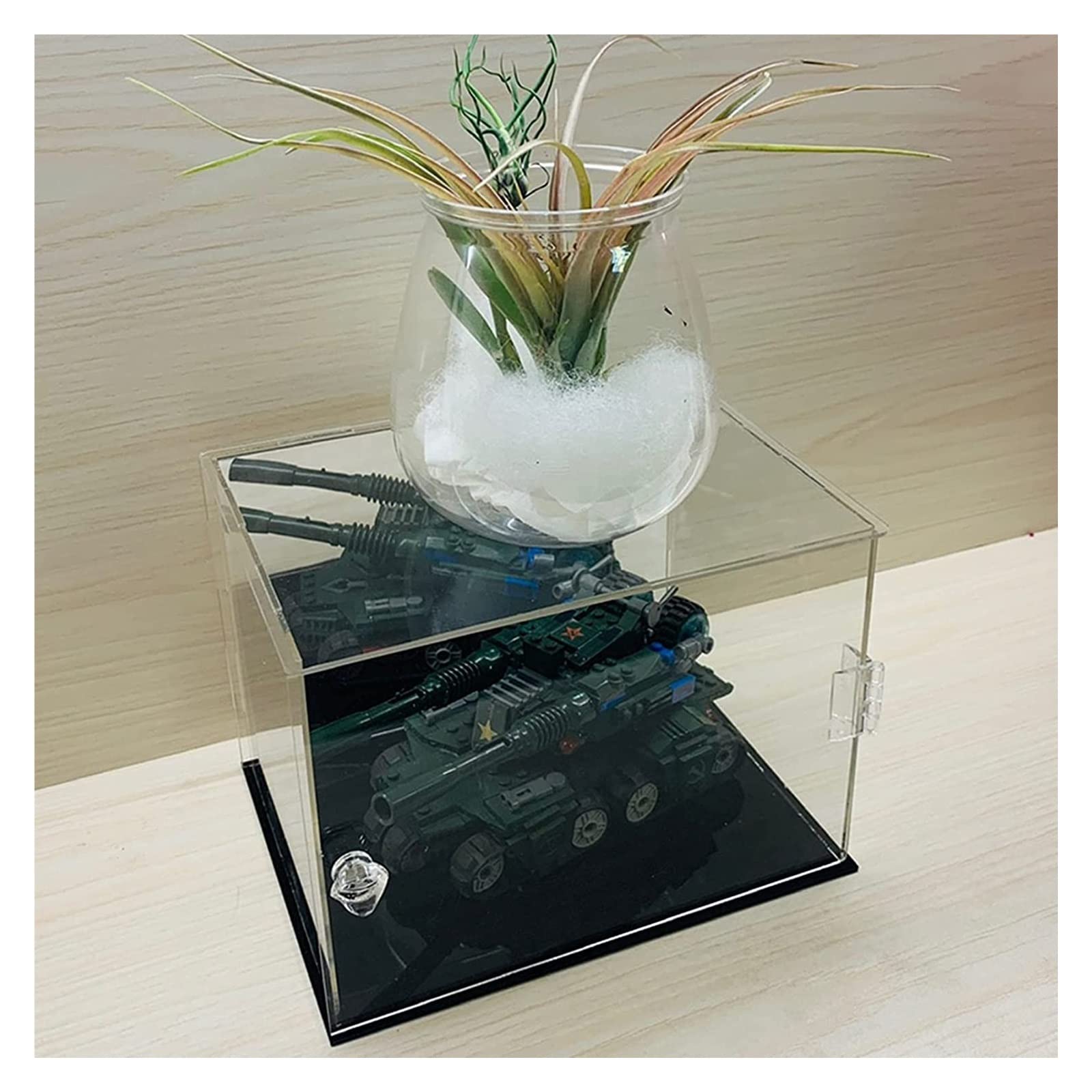 Transparente Estantes Acrílico Vitrina De Exhibición De Acrílico, Cubierta A Prueba De Polvo De Cubo De Autoensamblaje For Exhibición De Museo De Tienda De Oficina, Caja De Protección De Almacenamien