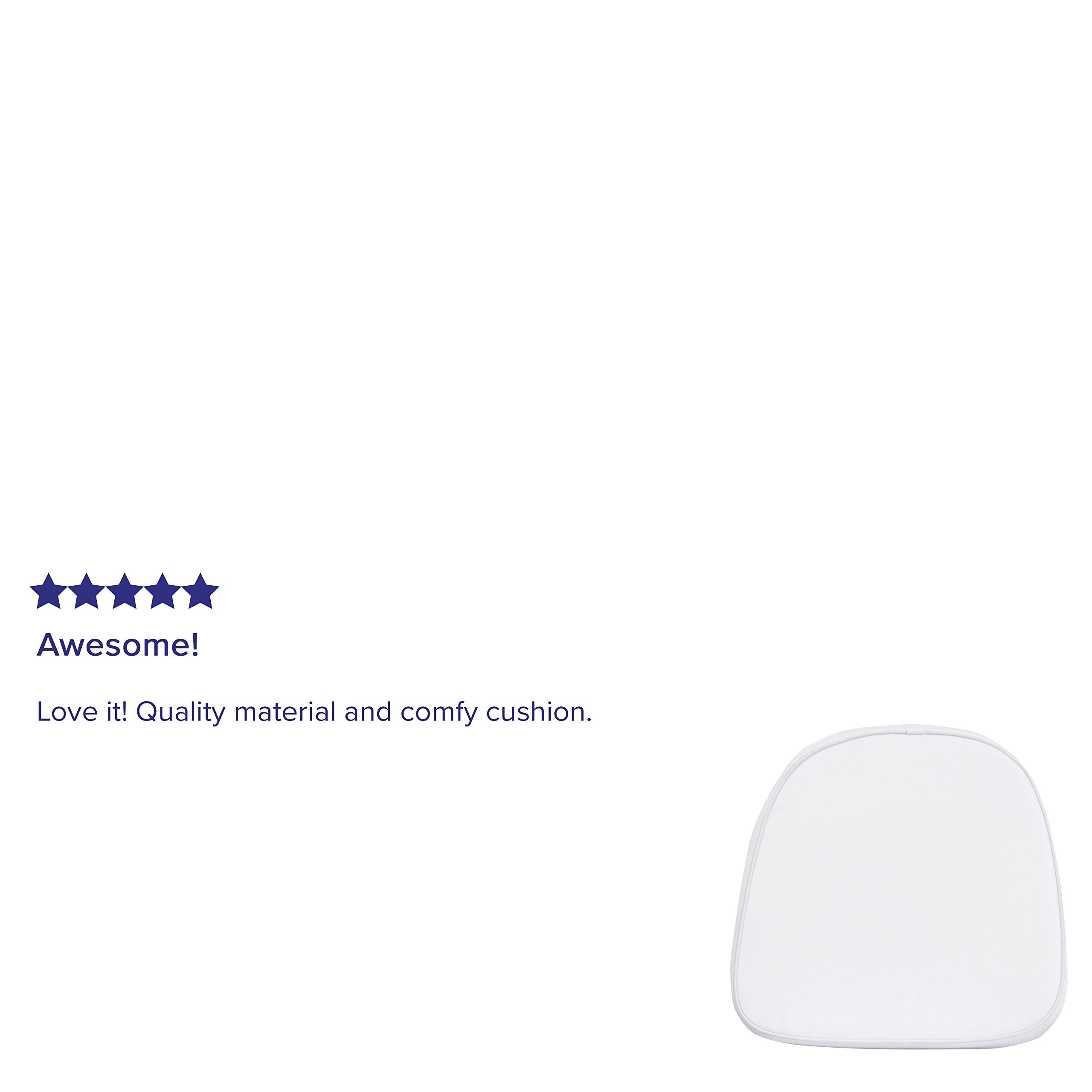 Flash Furniture Kids Soft White Fabric Chiavari Chair Cushion