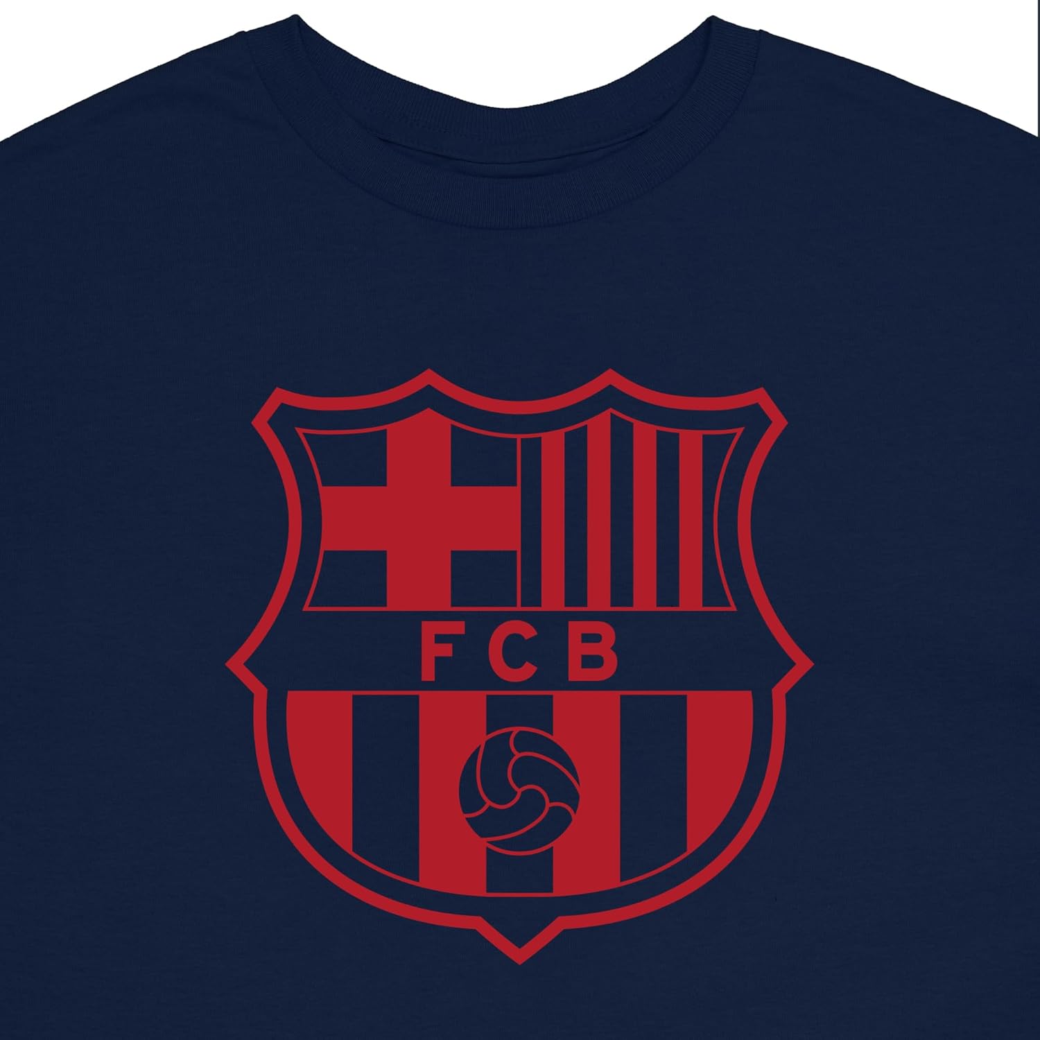 Icon Sports Barcelona FC Soccer Tee - Officially Licensed Unisex Adult Cotton Short Sleeve T-Shirt 120 Navy S - Image 4