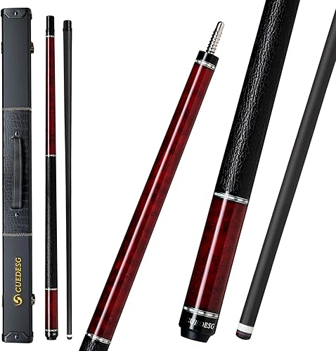 Miniatura 20 de Palo de Billar de Fibra de Carbono 10.5mm/11.8mm/12.5mm, Palo de Piscina de Baja Deflexión con Empuñadura de Madera Rara, Palo de Billar Profesional