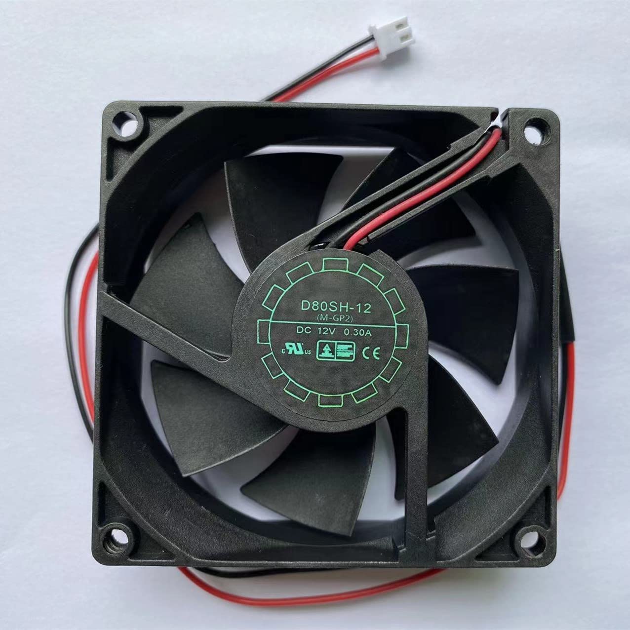 for D80SH-12 12V 0.30A 80×80×25mm 2-Wire Chassis Power Cooling Fan