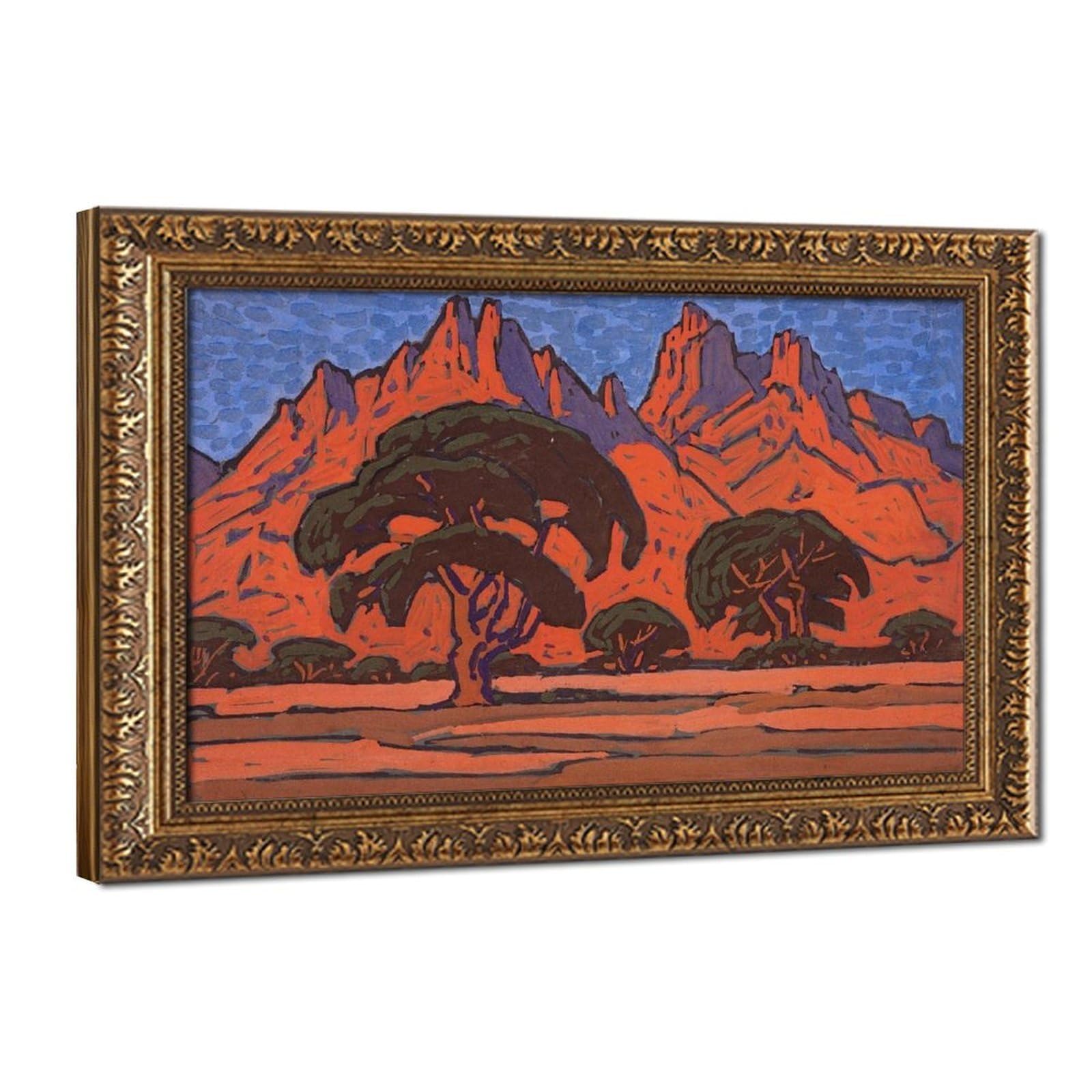 Cadre à suspendre Red Mountains Pierneef grand tableau de salon - 8