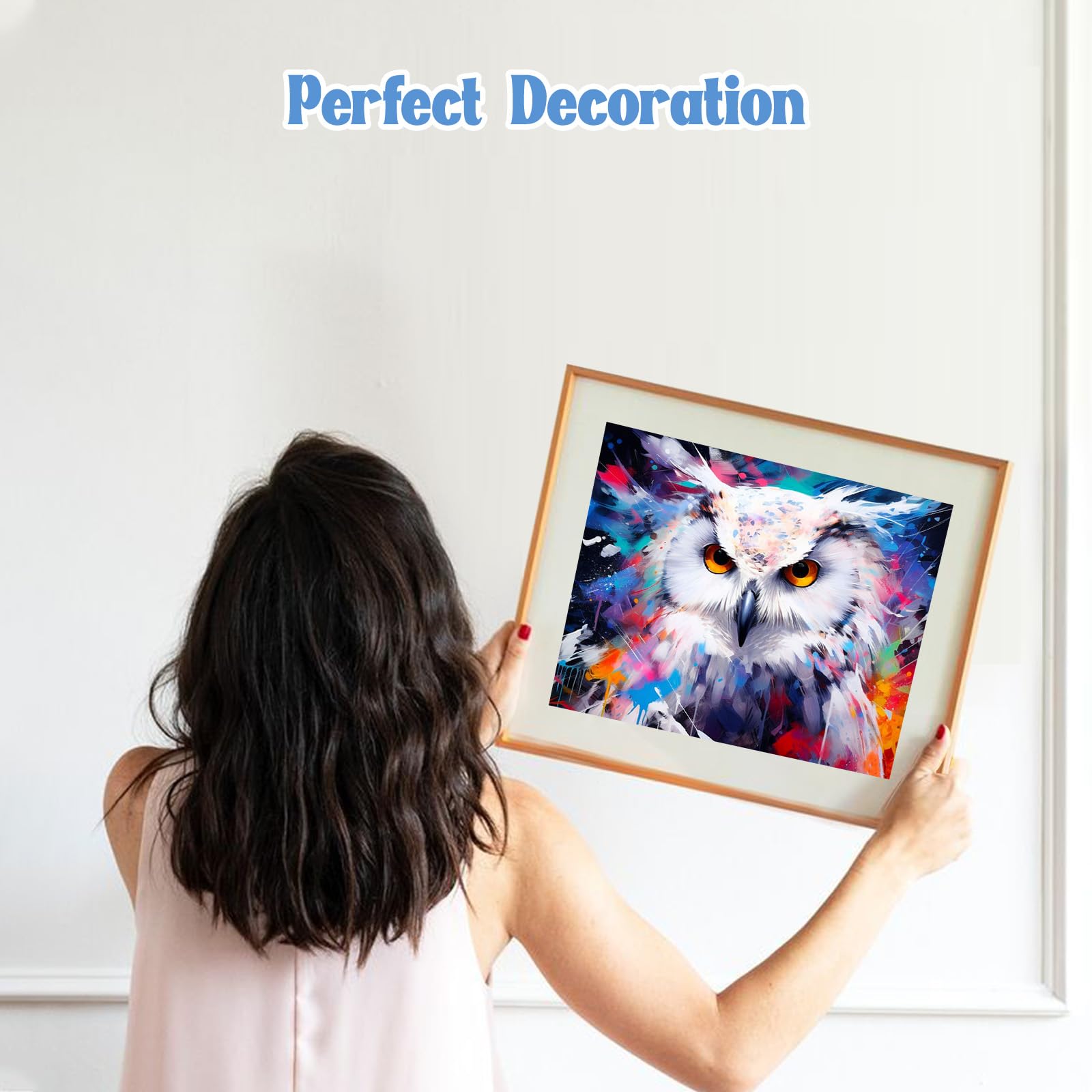 NAIMOER Diamond Painting Kit Gufo 5D - Completo 30x40cm, Strass Rotondi, Arte Fai Da Te Per Adulti E Bambini