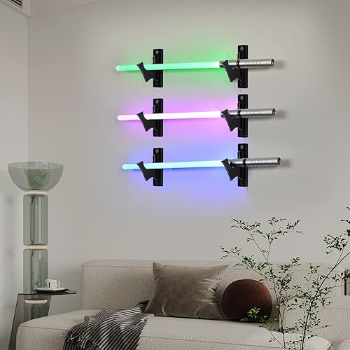 Miniatura 6 de Soporte para sables de luz - Soporte de pared para sable de luz, soporte de sable de luz acrílico, soporte para sable de luz, soporte para sable de