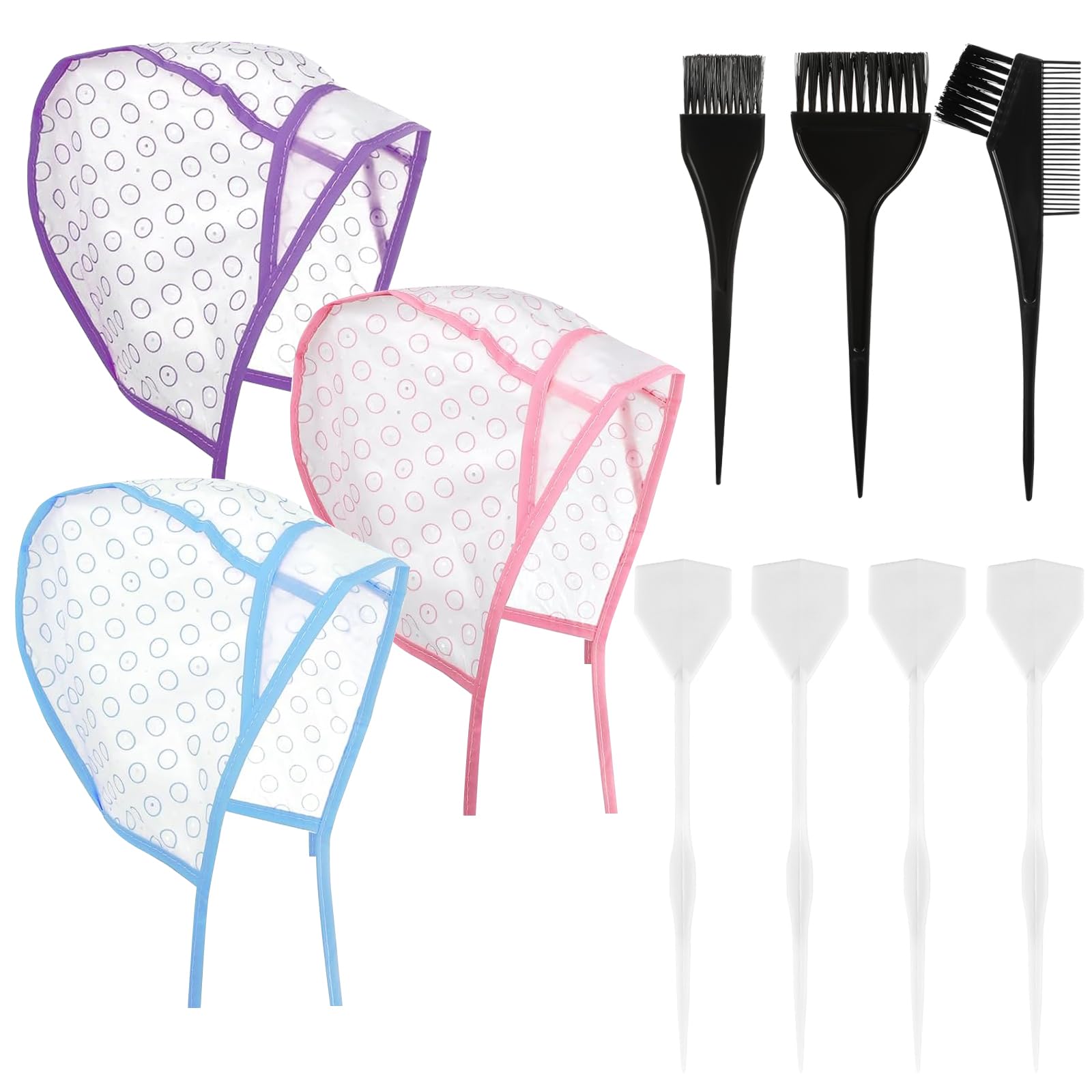 Highlight Cap Highlight Caps for Hair Highlighting Cap Professional Highlights Cap Highlight Hair Cap with Hair Coloring Brush Hook Hair Dye Cap Highlighting Kit for Salon Hairdressing Women Men 9pcs