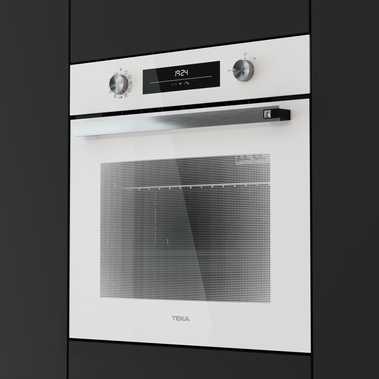 TEKA Horno Multifunción Pirolítico 60cm, 8 Funciones de Cocción, Sistema ThermoSeal, Autolimpieza Pirólisis y HydroClean, Display LED, Modelo NEO HSB 6250 P WH