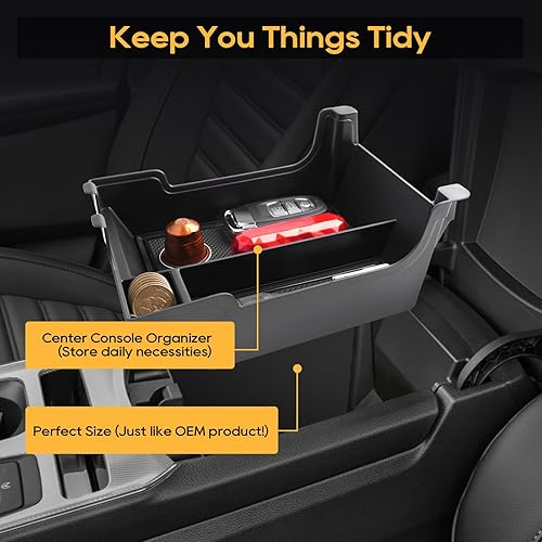 Vista 3 de LFOTPP Organizador de consola central Edge para 2021 2022 2023 2024 F o r d Edge Bandeja de consola [SE/SEL/ST-Line/Titanio/ST] Accesorios de borde